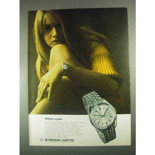 1967 Eterna-Matic KonTiki Watch Ad - What a Pair