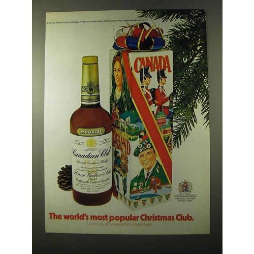 1972 Canadian Club Whisky Ad - World's Most Popular