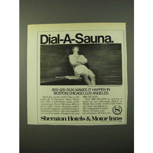 1972 Sheraton Hotels & Motor Inns Ad - Dial-A-Sauna