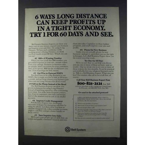 1980 Bell System Business Experts Ad - Long Distance