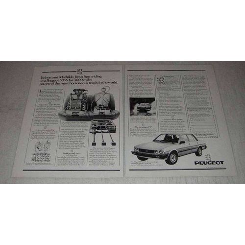 1981 Peugeot 505S Car Ad - Horrendous Roads