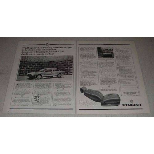 1981 Peugeot 505S Car Ad - Silence of the Sahara