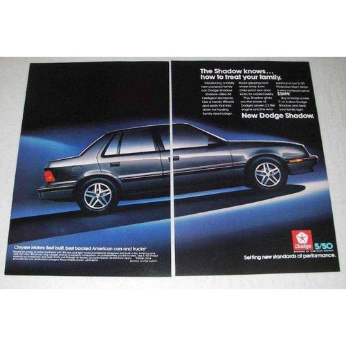 1986 Dodge Shadow Car Ad - How To Treat Your Family