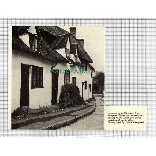 C2595) Newport Essex Cottages - 1966 Clip