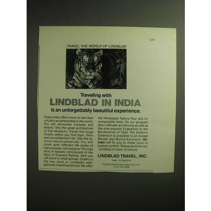 1974 Lindblad Travel, Inc. Ad - Traveling with Lindblad in India