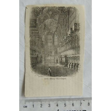 1860s engraving - Henry VII's Chapel, Westminster Abbey