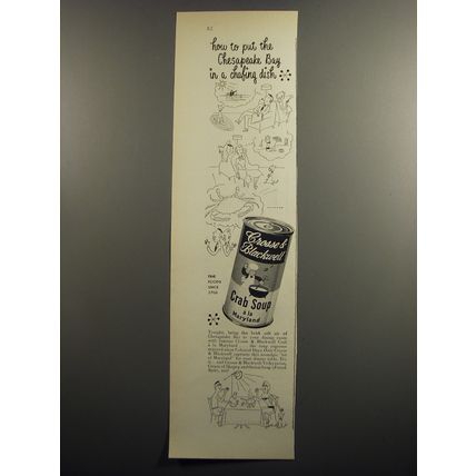 1952 Crosse & Blackwell Crab Soup a la Maryland Advertisement