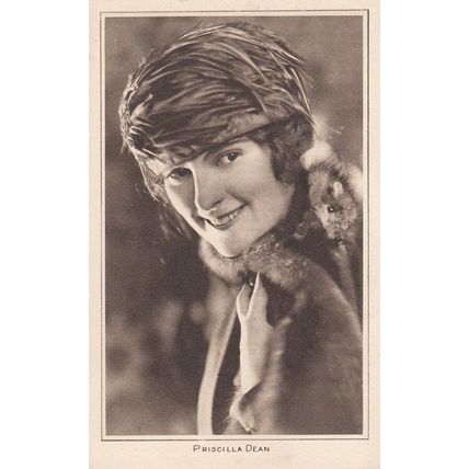 Priscilla Dean Silent Movie Actress Antique Postcard