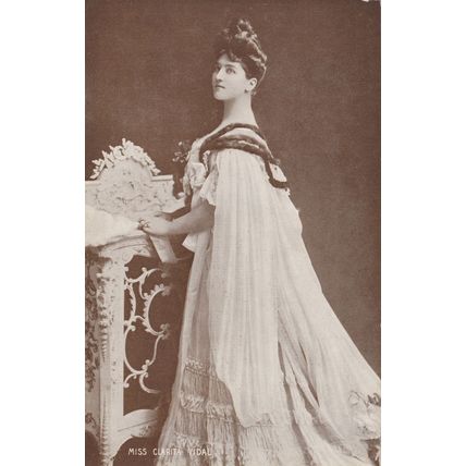 Miss Clarita Vidal Edwardian Actress Rare Antique Postcard