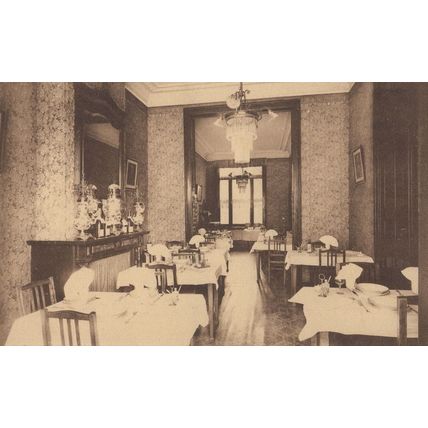 Hot Water at Hotel Pension Dossaer Ostende Belgium Old Postcard