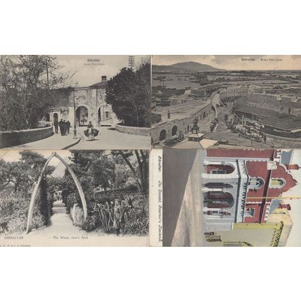 Gibraltar Water South Port Gates 4x Postcard s