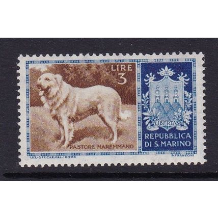 SAN MARINO 1976 DOGS 3L / L3 MINT SG510