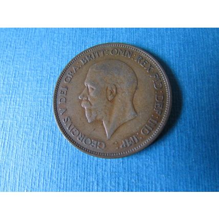 1928 GEORGE V ONE PENNY FREE POST.