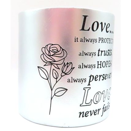 Love 1 Corinthians 13:17 Tea Light Holder 7.5 CM Sentimental Verse Gift Christ