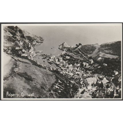 Aerial View, Polperro, Cornwall, 1952 - Aero Pictorial RP Postcard