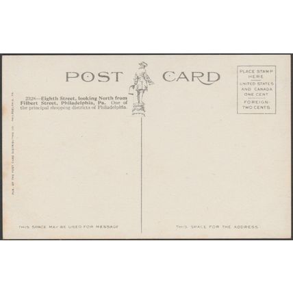 Eight Street, Philadelphia, Pennsylvania, c.1910s - Post Card Distributing Co PC