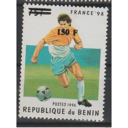 Bénin 2000 Mi. 1259 Football FIFA World Cup Football France 1998 Surchargé MNH**