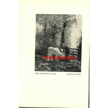 Afternoon Meal, Willem Maris & Towing Path, Jacob Maris, Book Illustration, 1920