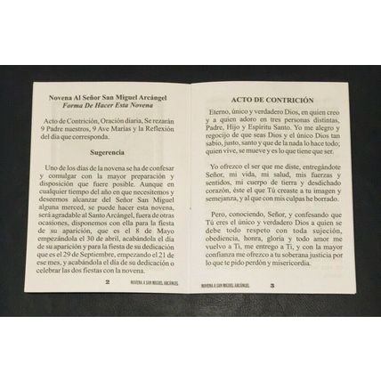 Novena y Corona San Miguel Arcángel Español Libro De Oraciones 16 Páginas