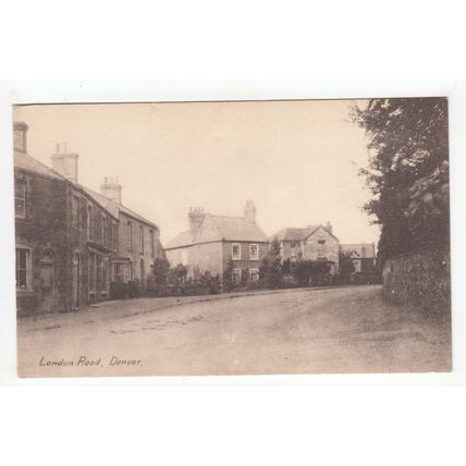 London Road Denver Postcard Norfolk Publisher M A Monk B