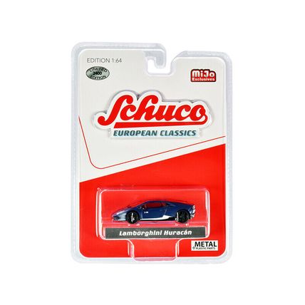 Lamborghini Huracan Matt Dark Blue with White Stripes "European Classics" Lim...