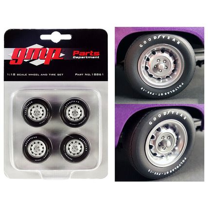 Muscle Car Rally Wheels and Tires Set of 4 pieces from "1970 Dodge Coronet Su...