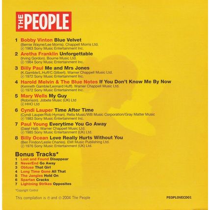 Unforgettable (The Love Collection) : Promotional CD from the Sunday People