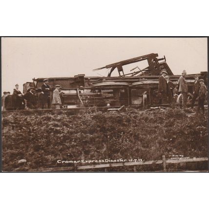 Cromer Express Disaster, Colchester, Essex, 1913 - Four Cullingford RP Postcards