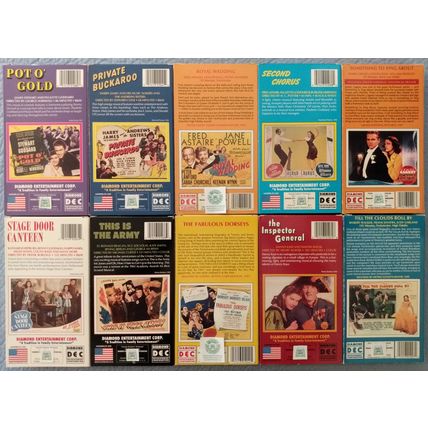 10-PACK MUSICAL CLASSICS VHS STAGE DOOR CANTEEN THIS IS THE ARMY FABULOUS DORSEY