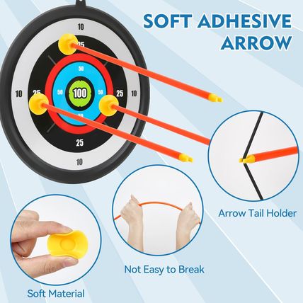 Kids Bow and Arrow Set, LED Light up Archery Toys Set for Kids Ages 4-8 8-12