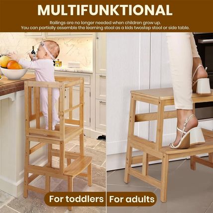 COSYLAND Kids Kitchen Step Stool，Toddler Standing Tower with CPC Certification,