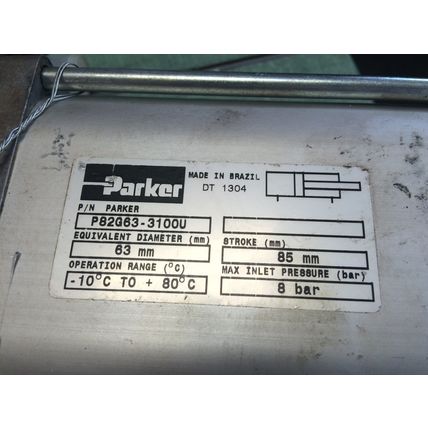NEW DESTACO 82G6N-631C905-03190A CLAMP,PARKER P82G63-3100U,85mm STROKE,Aj