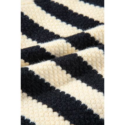 Apricot Stripe Chic Golden Button Cardigan Sweater