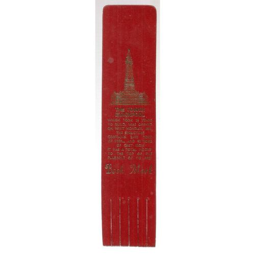 THE TOWER, BLACKPOOL, Lanacashire Leather Bookmark (a) #