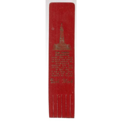 THE TOWER, BLACKPOOL, Lanacashire Leather Bookmark (a) #