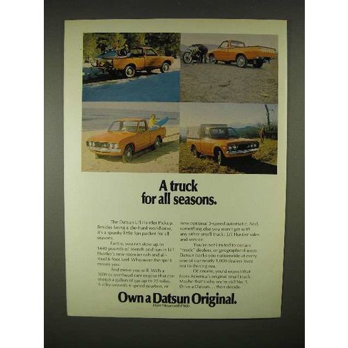 1973 Datsun Li'l Hustler Pickup Truck Ad!