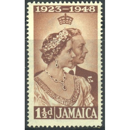 Jamaica 1948 - 1½d brown (Silver Wedding) King George V1 & Elizabeth MH