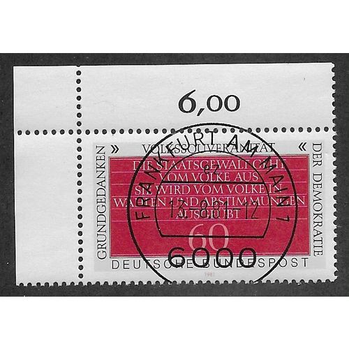 GER 1981 60pf 'GERMAN LAW - ARTICLE 20' FINE USED(EBID60-754)