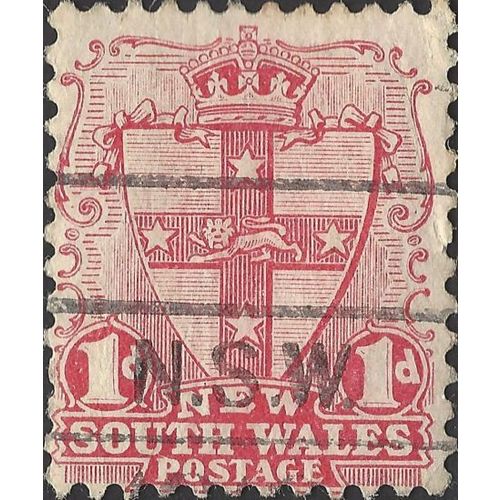 NEW SOUTH WALES, Escutcheon, red 1906, 1d