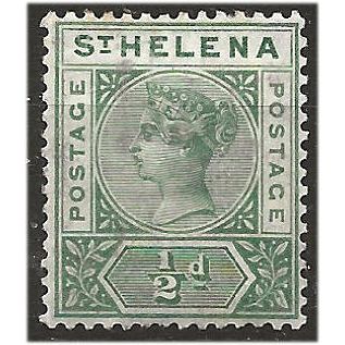 St Helena 1897 SG46 1/2d Green Mounted Mint . ..