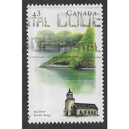 CAN 1993 43c 'RIVERS- RED RIVER' (3RD SERIES) FINE USED (EBID71-252)