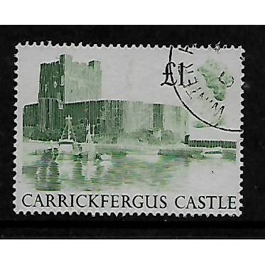 GREAT BRITAIN 1988 £1 DEEP GREEN CARRICKFERGUS CASTLE SG 1410 FINE USED