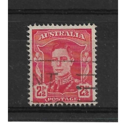 Australia.SG206 2 1/2d King George VI (Scarlet).Fine Used.Dec21q