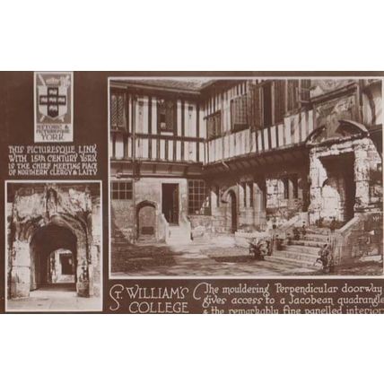 Yorkshire St Williams College Jacob History Entrance Area Real Photo Postcard