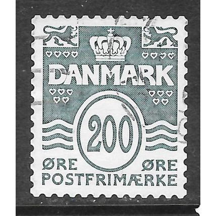 DENMARK DANMARK LIONS WAVES HEARTS 200ore SELF ADHESIVE DIE CUT USED