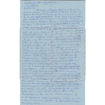 United States 1966 11c Aerogramme Philadelphia-Plymouth UK written VGC