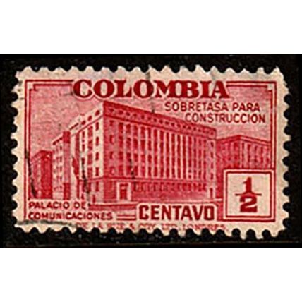 Colombia 1940 Post Office 1/2c Used Stamp