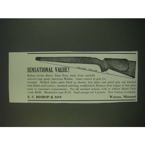 1940 Bishop Stocks Ad - Sensational value!