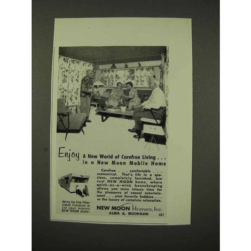 1956 New Moon Mobile Home Ad - Carefree Living