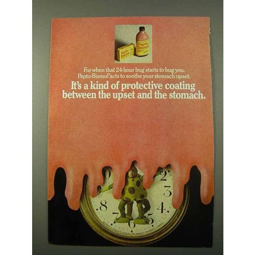 1972 Pepto-Bismol Medicine Ad - Protective Coating